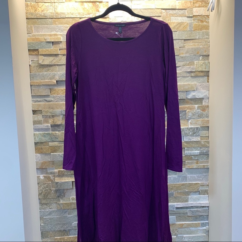 Eileen Fisher Raisinette Fine Tencel Dress - Picture 3 of 7